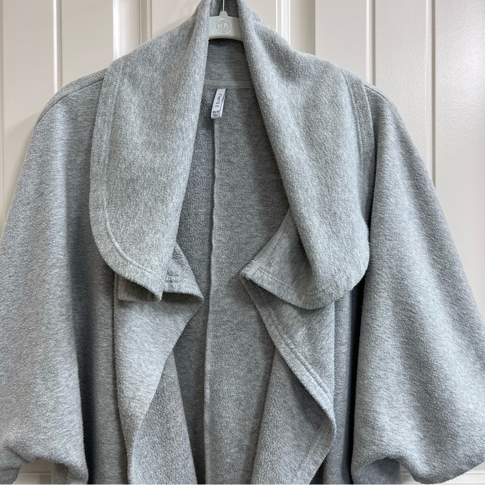 Z Supply Loft Fleece Oversize Cardigan in Heather Grey, Size XS/S - Picture 9 of 9